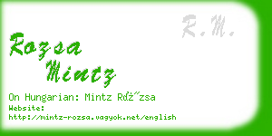 rozsa mintz business card